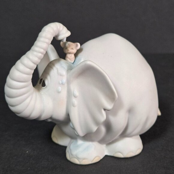 Precious Moments 1987 Showers Of Blessings Elephant Figurine Mouse 105945 - Picture 1 of 10